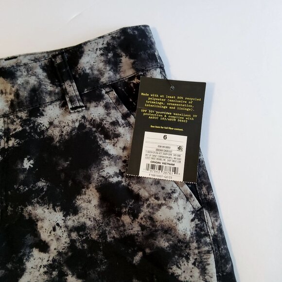 Cat & Jack Boys Black & White Tie-Dye Pattern Shorts With Pockets Size 6 UPF 50+ - Picture 3 of 9